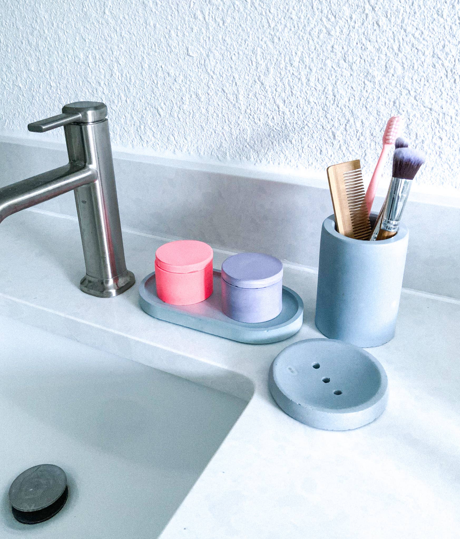 Left Corner Goods - Wholesale Decorative Tray - Gypsum Cement Oval Tray | candle tray | trinket tray modern6