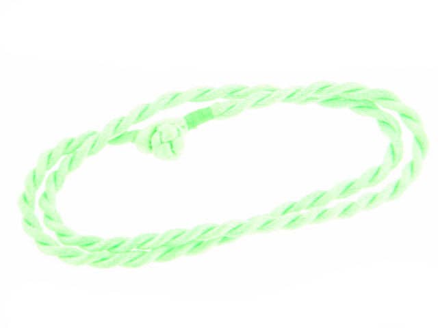 Silver Insanity - Wholesale Woven necklace - Bright Neon Lime Green Faux Silk Rope Cord 17" Necklace
