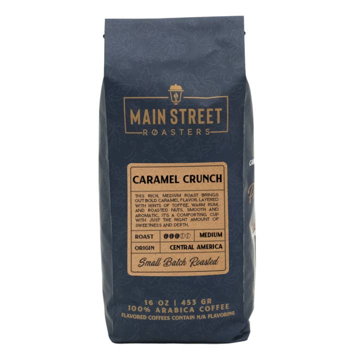 Caramel Crunch Seasonal Flavored Coffee for wholesale by Main Street Roasters