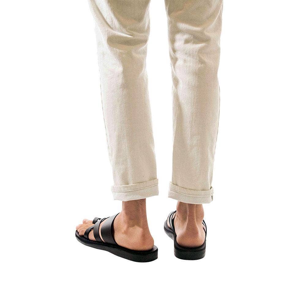 The Good Shepherd - Leather Toe Loop Sandal | Black for wholesale on Faire3