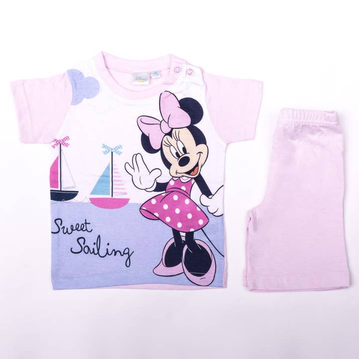 Minnie Mouse Mädchen Sommer-Set aus Baumwolle – T-Shirt und Shorts für den Großhandel von Evidence