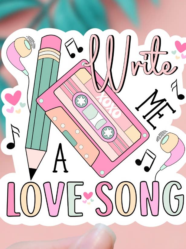 Write Me A Love Song Sticker for wholesale by EnchantingSunshine