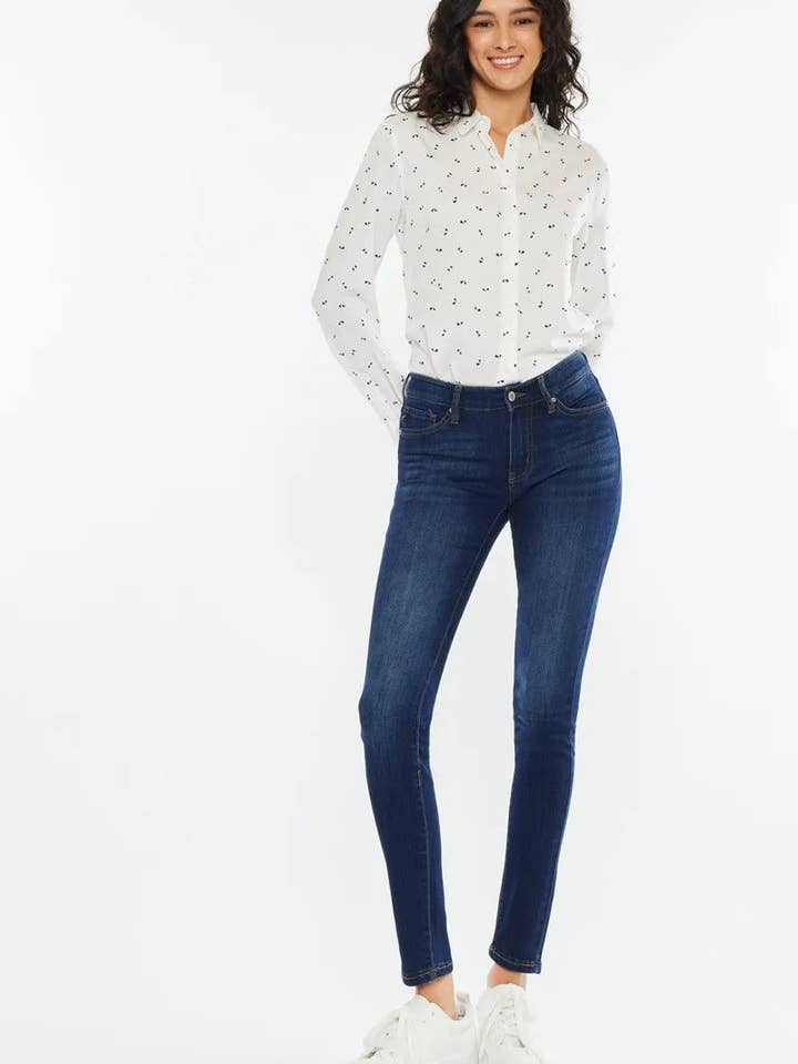 Jeans Super Skinny de Cintura Média Kancan por atacado de Queenado