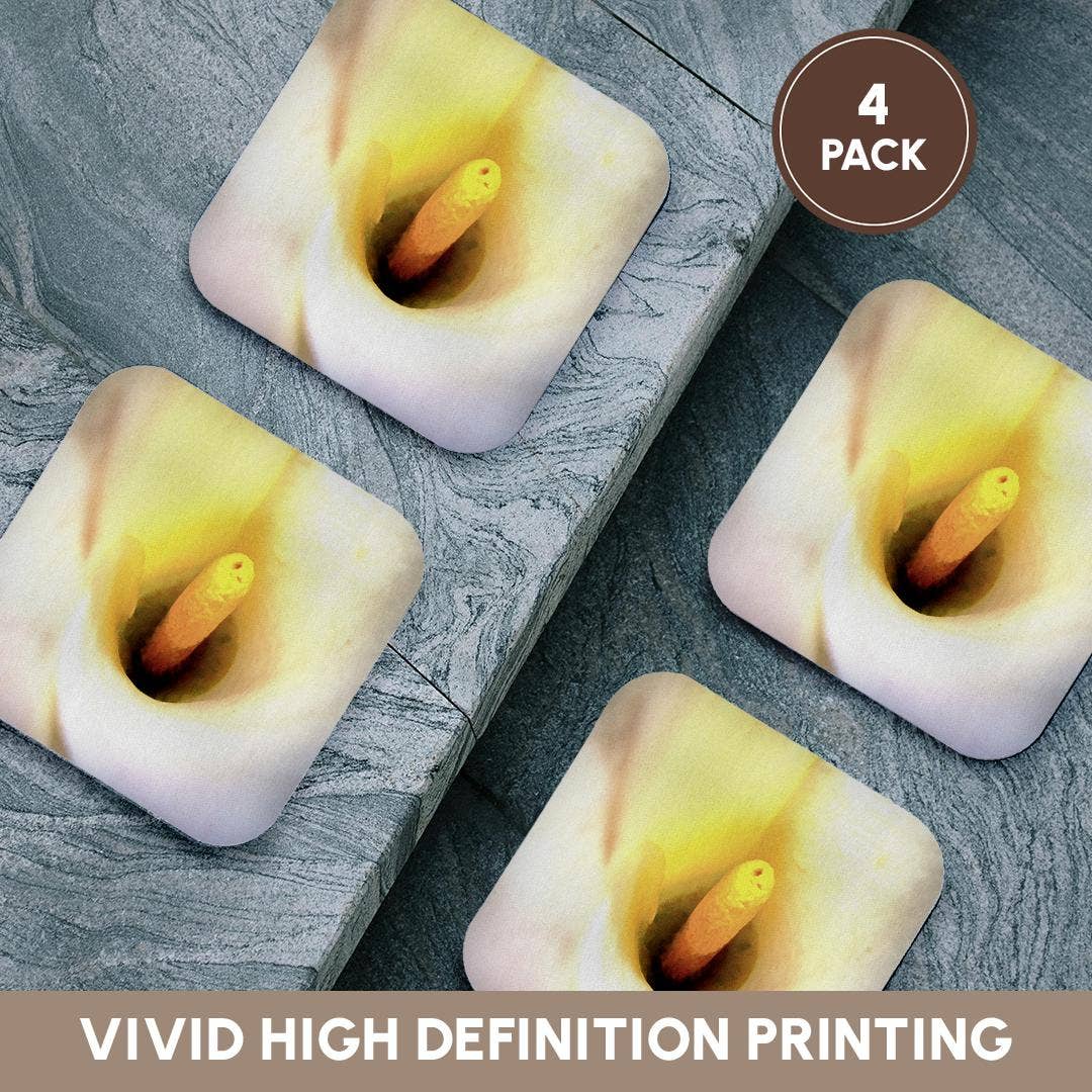 3dRose - Wholesale Onderzetters - 3dRose, Crème Witte Calla Lelie Close-up Abstracte Kunst, Onderzetter12