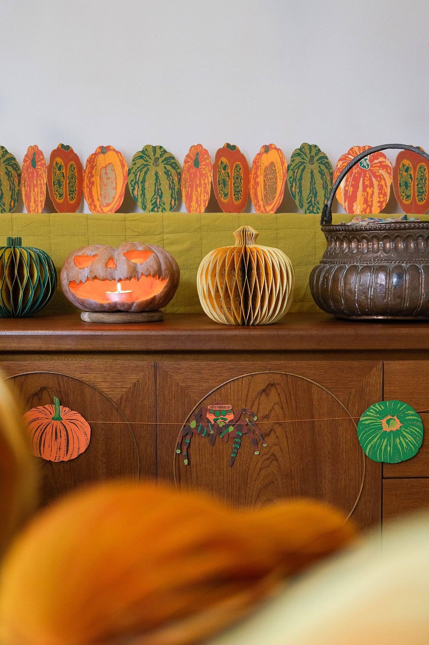 East End Press – wholesale Bunting/garland – Pumpkin Sewn Garland5
