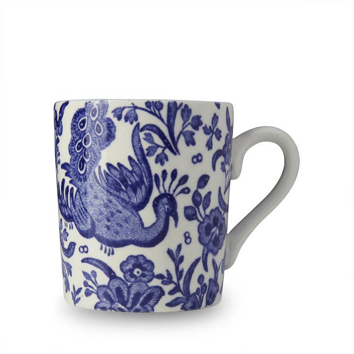 Blue Regal Peacock Espresso Cup for wholesale by Burleigh