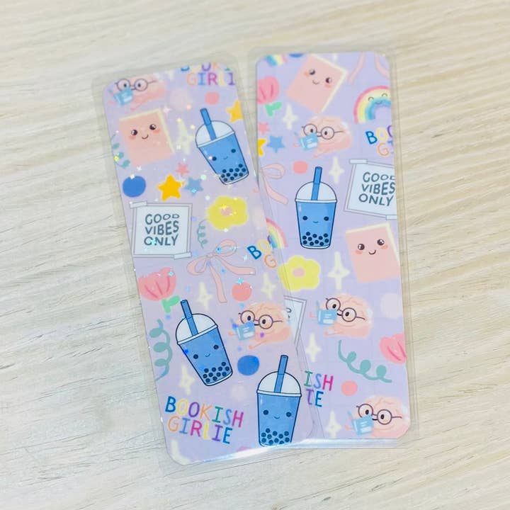 Bücherwurm-Mädchen Laminiertes Lesezeichen für den Großhandel von Kailex Boutique Wholesale