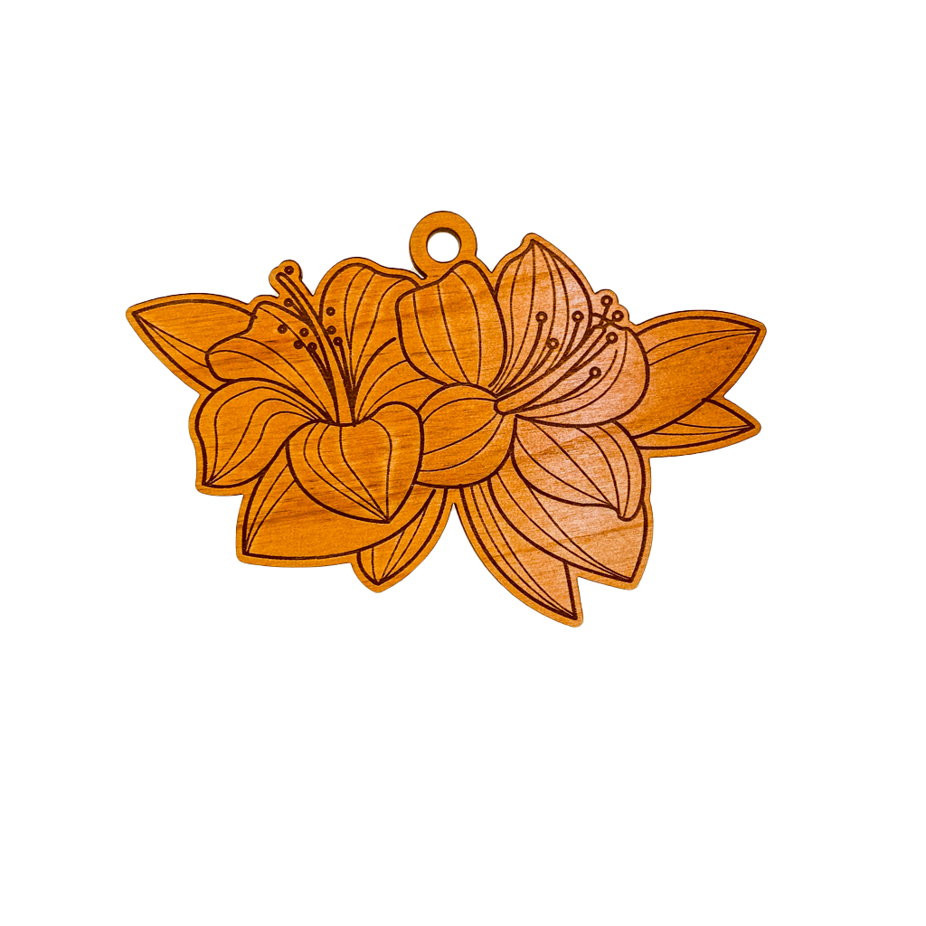 Woodcutts Inc. - Wholesale Ornament - Double Hibiscus Ornament0