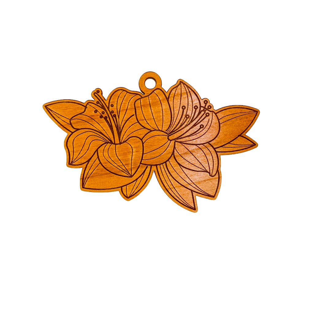 Woodcutts Inc. - Wholesale Ornament - Double Hibiscus Ornament