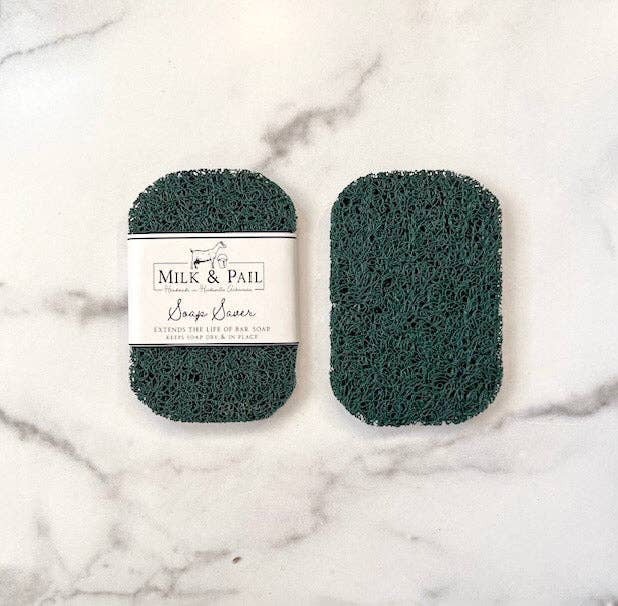 Milk & Pail - Wholesale Bath Soap Dish - Dark Green Soap Saver Lift Pad1