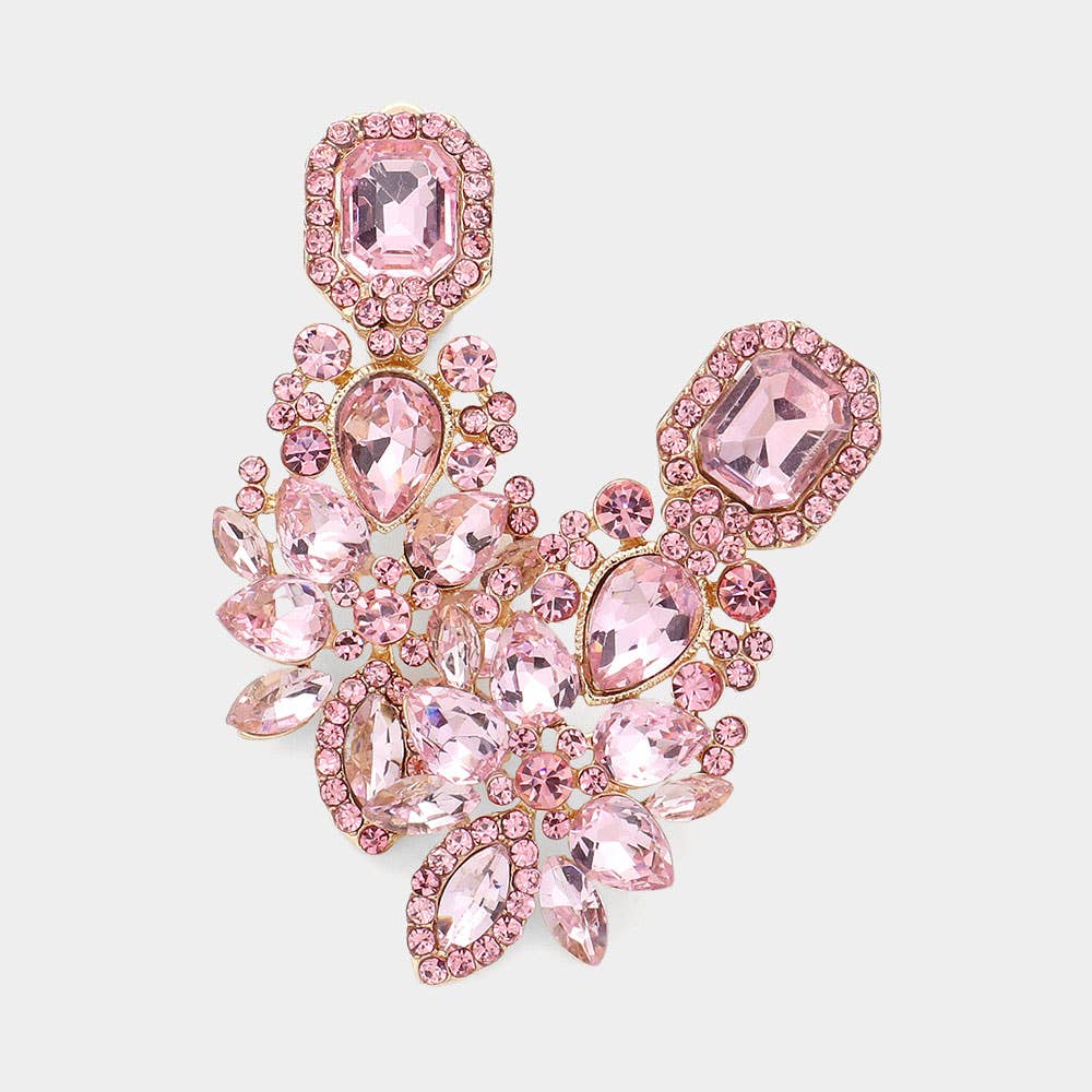 Sensibling Corp. - Vendita all'ingrosso Orecchini a clip - Orecchini a clip da sera con pietra quadrata a marchesa appuntita13