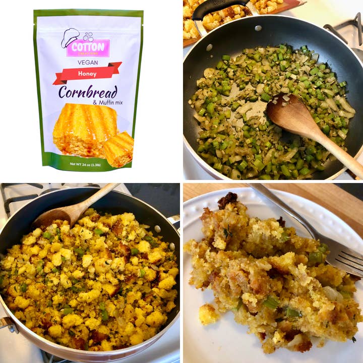 Cotton Creations LLC - Wholesale Cornbread Mix - Vegan Honey Cornbread Mix3
