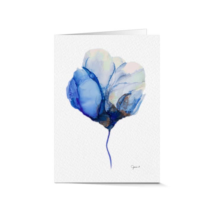 Carte de vœux Fleur Bleue pour la vente par Hearts Your Life