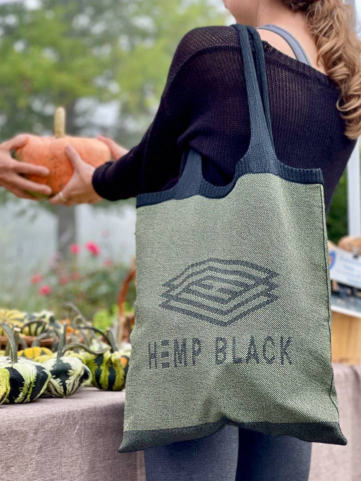 Borsa ecologica riciclata Zero Waste per la vendita all'ingrosso da parte di Hemp Black