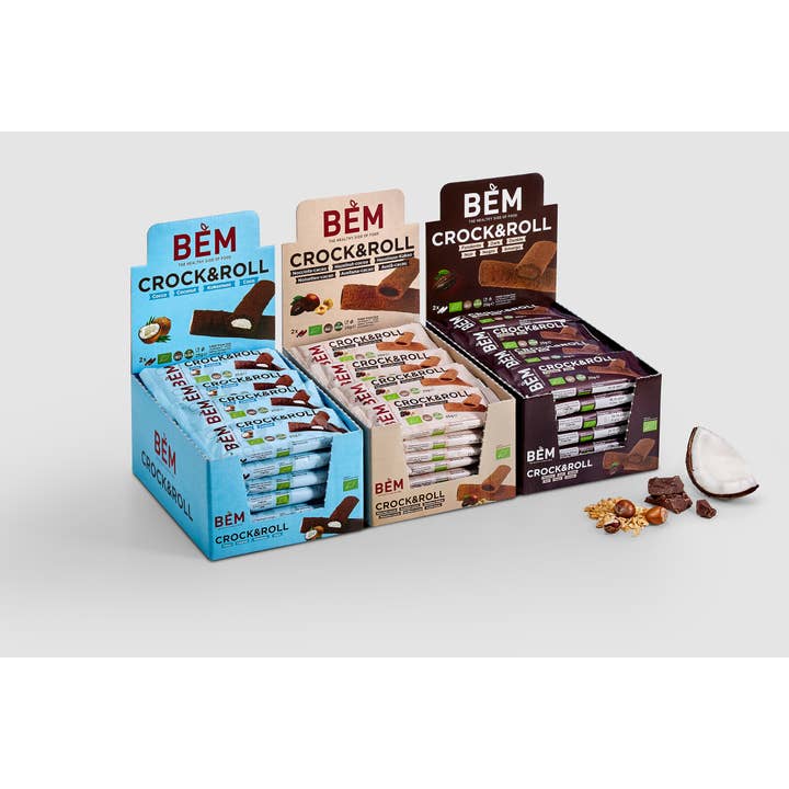 Stella Foods s.r.l. - Wholesale Cookie - BEM Organic Hazelnut and Cocoa Crunchy Cannolo 25g (EXPO 24x25g)2