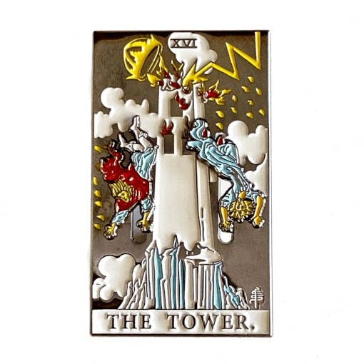 The Tower Pin - 2" Sliding Figures for wholesale by Memento Mori Goods