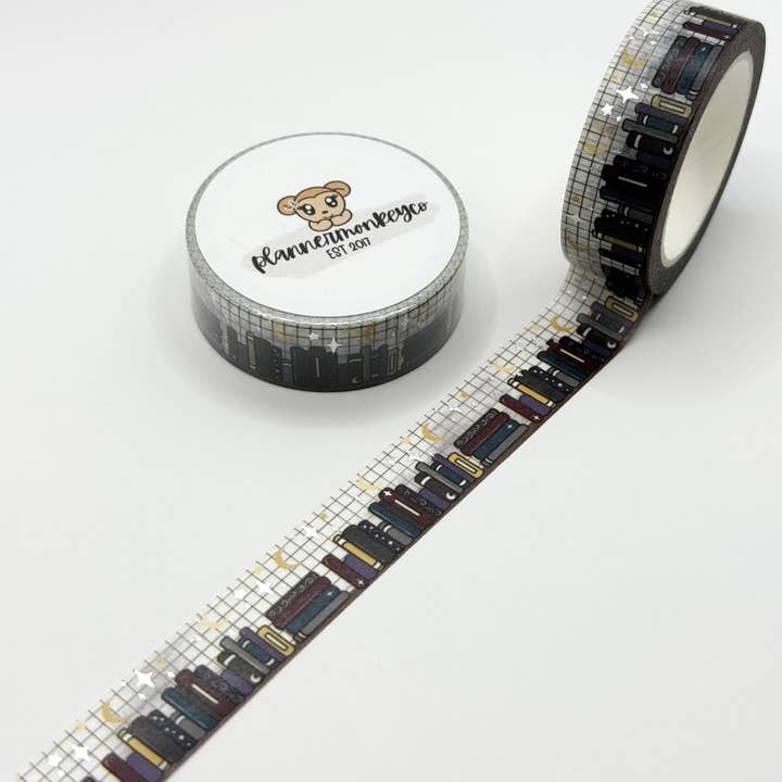 Bokhylla 7.0 Romantasy Washi-tejp (version 2) | Silverfolie 15MM för wholesale av Plannermonkeyco