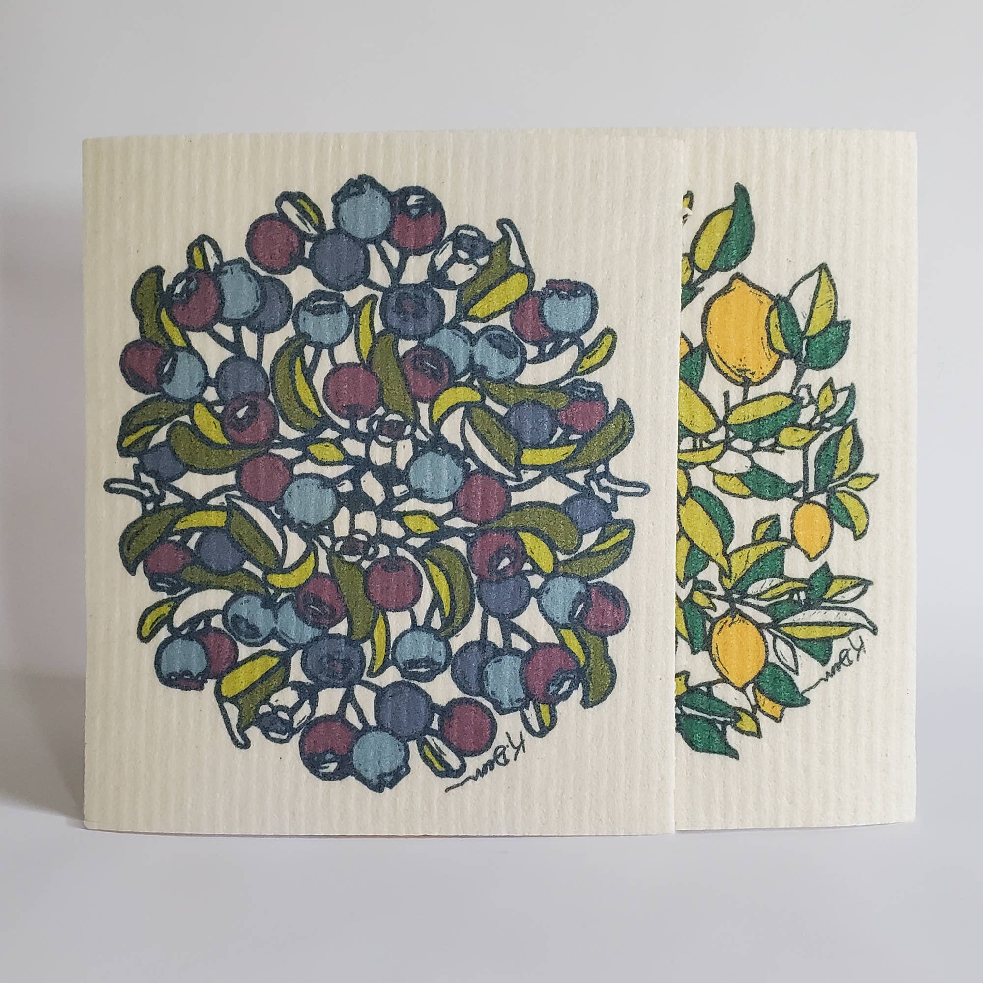 Little Green - Wholesale Dishcloth - Eco-Friendly Dishcloth Summer Blueberry, Swedish Dishtowel4