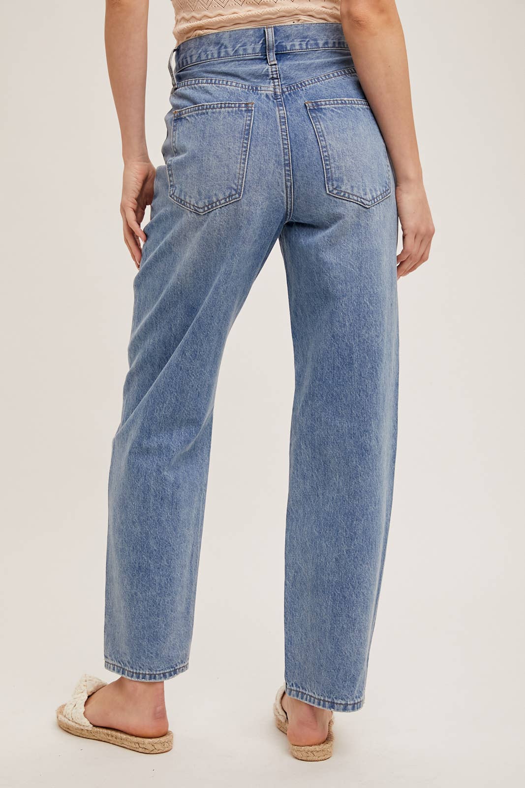 Bluivy - Wholesale Jeans - Women's - DENIM ASYMMETRICAL WAIST STRAIGHT LEG JEANS25