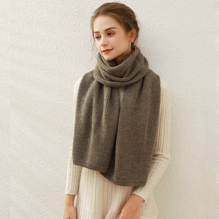 Dipped Shop - Wholesale Scarf - Women's - Solid Color Simple Knit Scarves DPKS1005