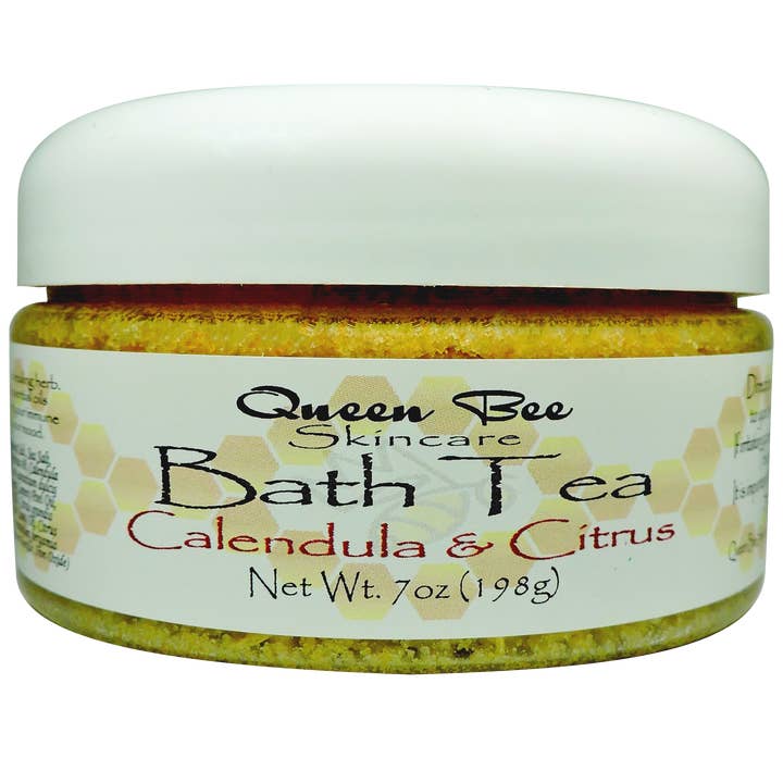 Citrus & Calendula Bath Tea 7oz for wholesale by Queen Bee Skincare, LLC