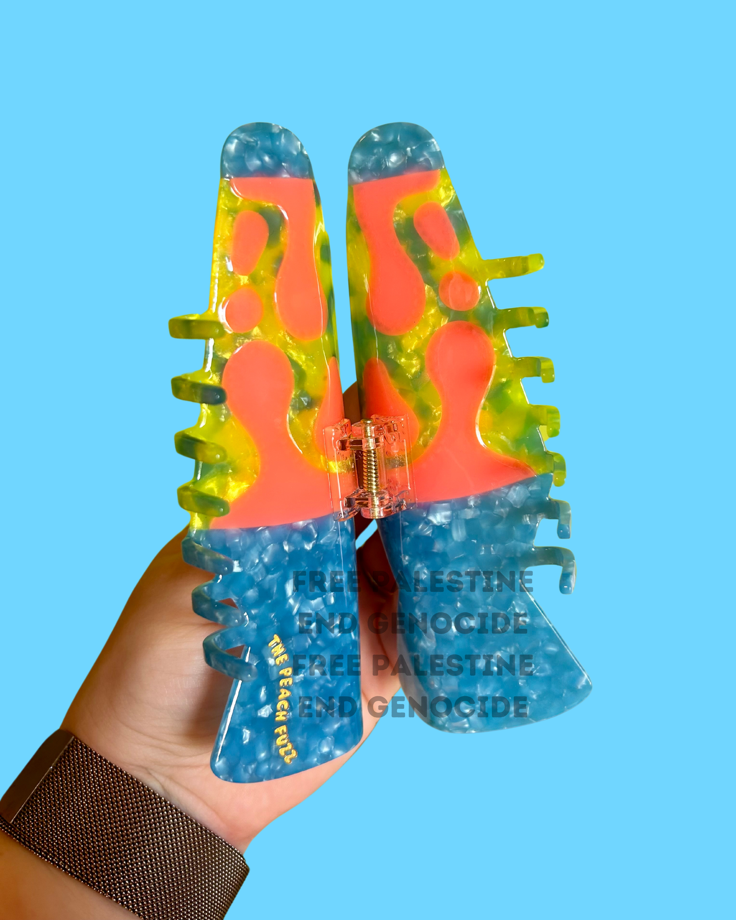 The Peach Fuzz - Wholesale Hair Accessories Set - Women's - Rhinestone Lava Lamp Hair Claw3