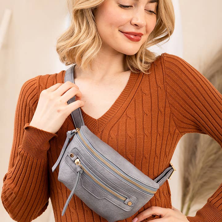 Jen & Co. - Wholesale Crossbody Bag - Women's - M2741 Astrid Distressed Sling Bag1