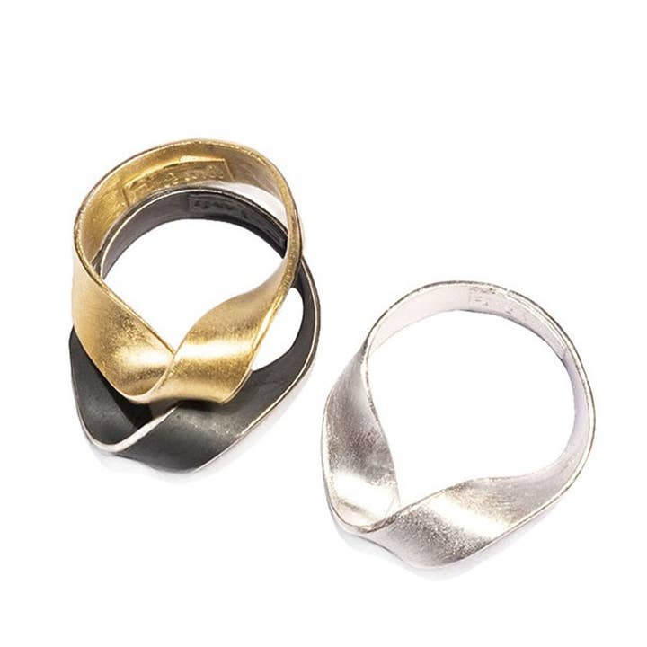 Glamart - Wholesale Pendant/Charm Necklace - Infinity Black and Gold Circles Pendant3