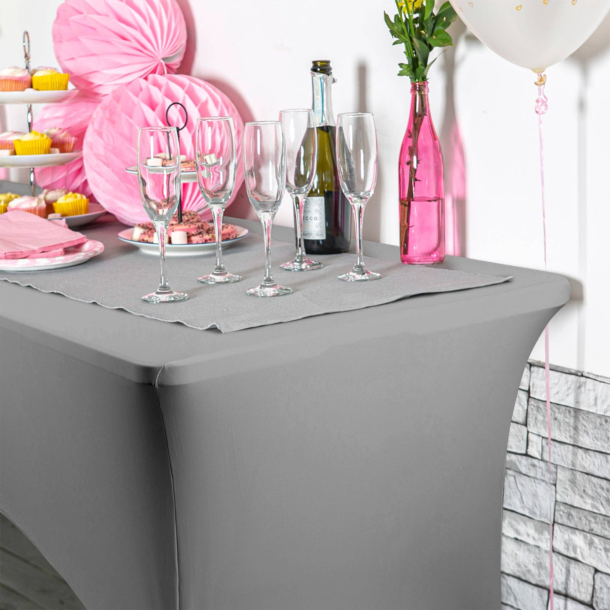 Rinkit Ltd - Wholesale Tablecloth - Rectangular Spandex Fitted Tablecloth - 6ft (180cm)16