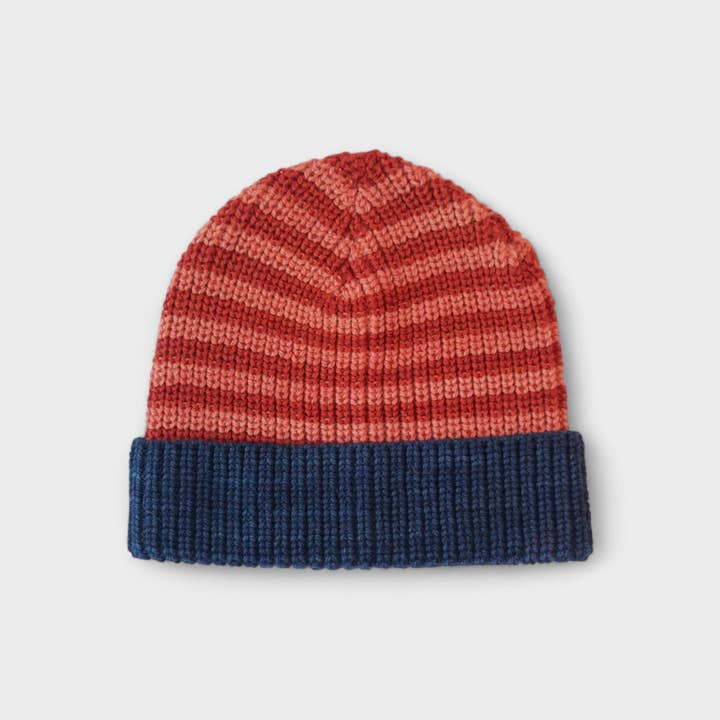 Wool/Baby Alpaca Striped Knit Beanie for wholesale by League of Friends