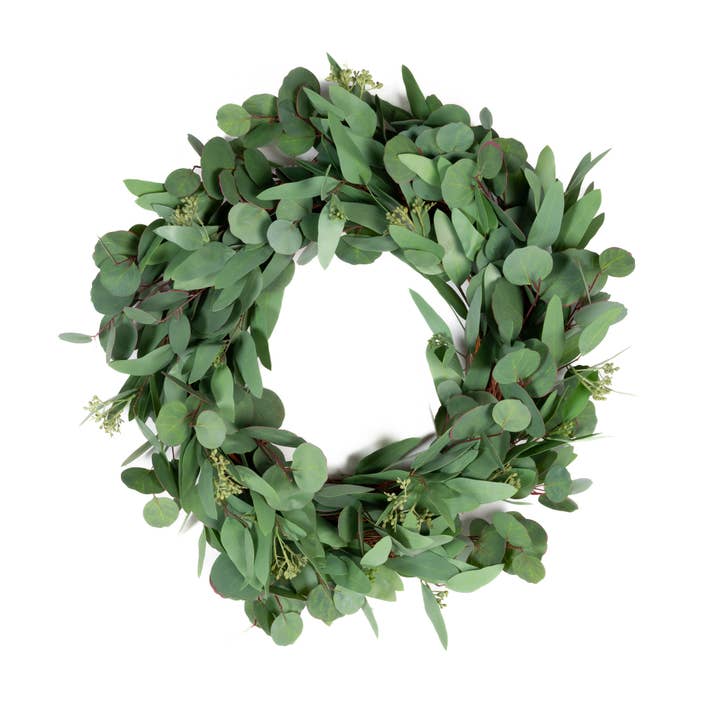 Mills Floral Company - Wholesale Wreath - Mixed Seeded Eucalyptus Wreath - 24 Inch
