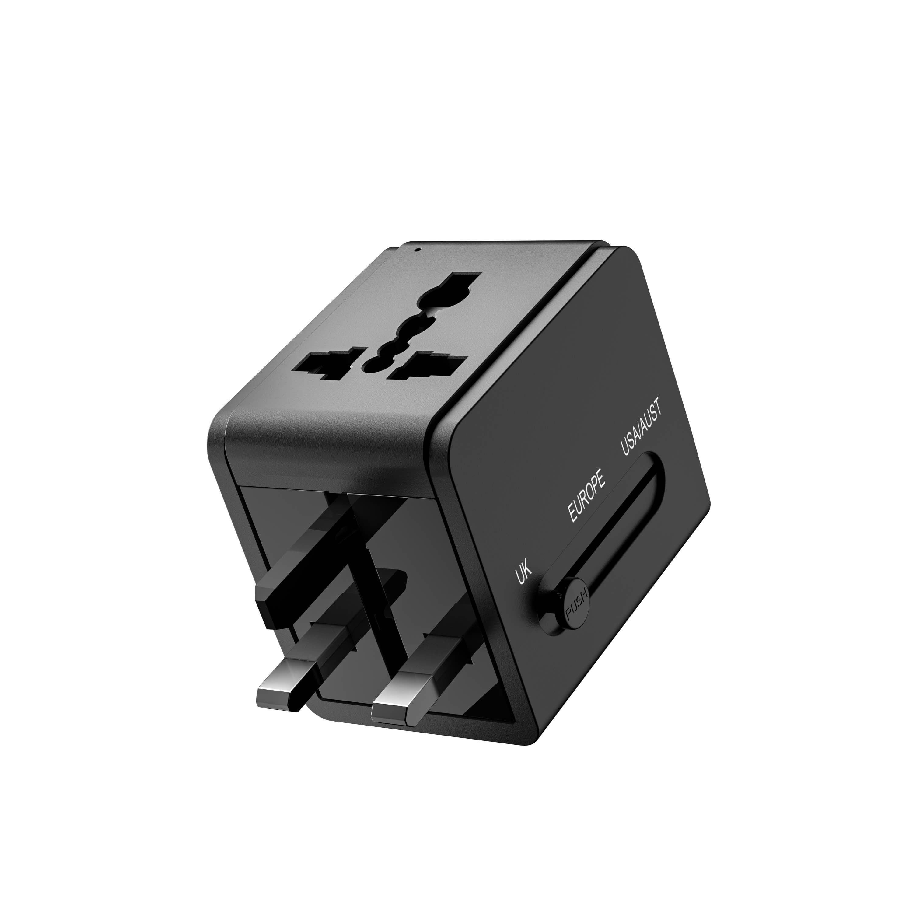 LAX Gadgets - Wholesale Power Adapter - Travel Adapter with 1x USB-C 3.1A 5V and 1 USB - Retail Pack6