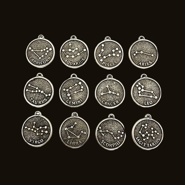 MergingMetals – wholesale Hänge-/berlockhalsband – Vändbar Zodiac & Constellation halsband samling1