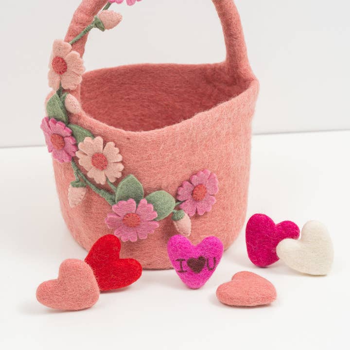 Felt Flower Bucket for wholesale by Global Goods Partners