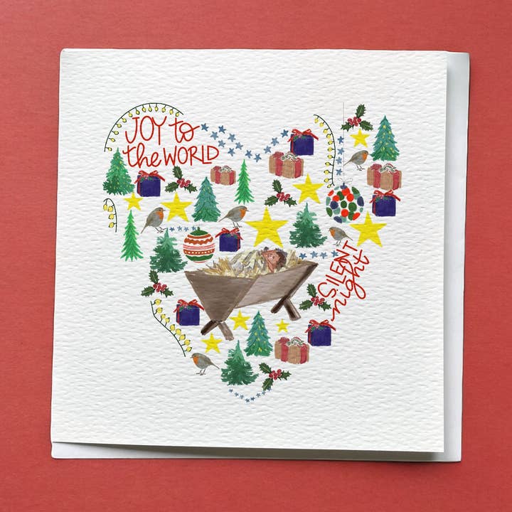 Christmas card pack - set of Christian Christmas heart for wholesale by And Hope Designs - Cards, Stickers & Stationery