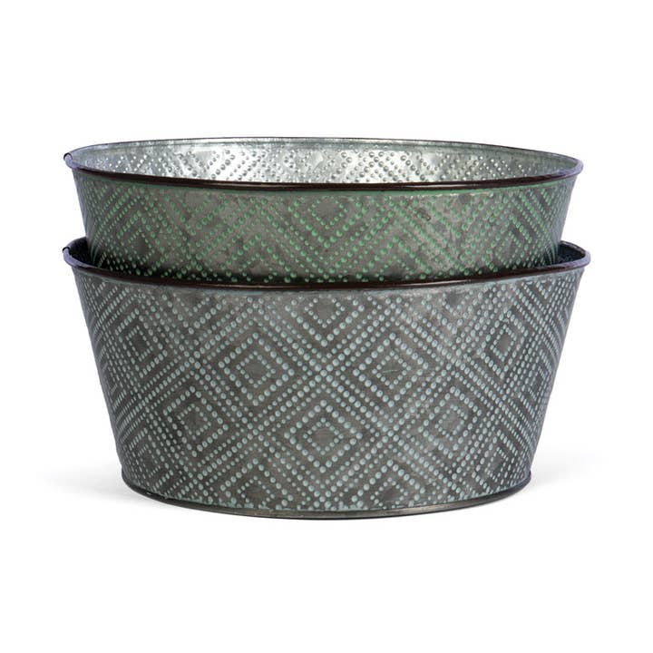 Willow Group - Wholesale Plant Pot - Tin Dish Garden Asmt/2 Floral Display Arrangement0