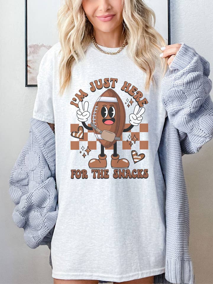 American Football I’m Just Here for the Snacks Shirt for wholesale by SONDO DESIGN LTD