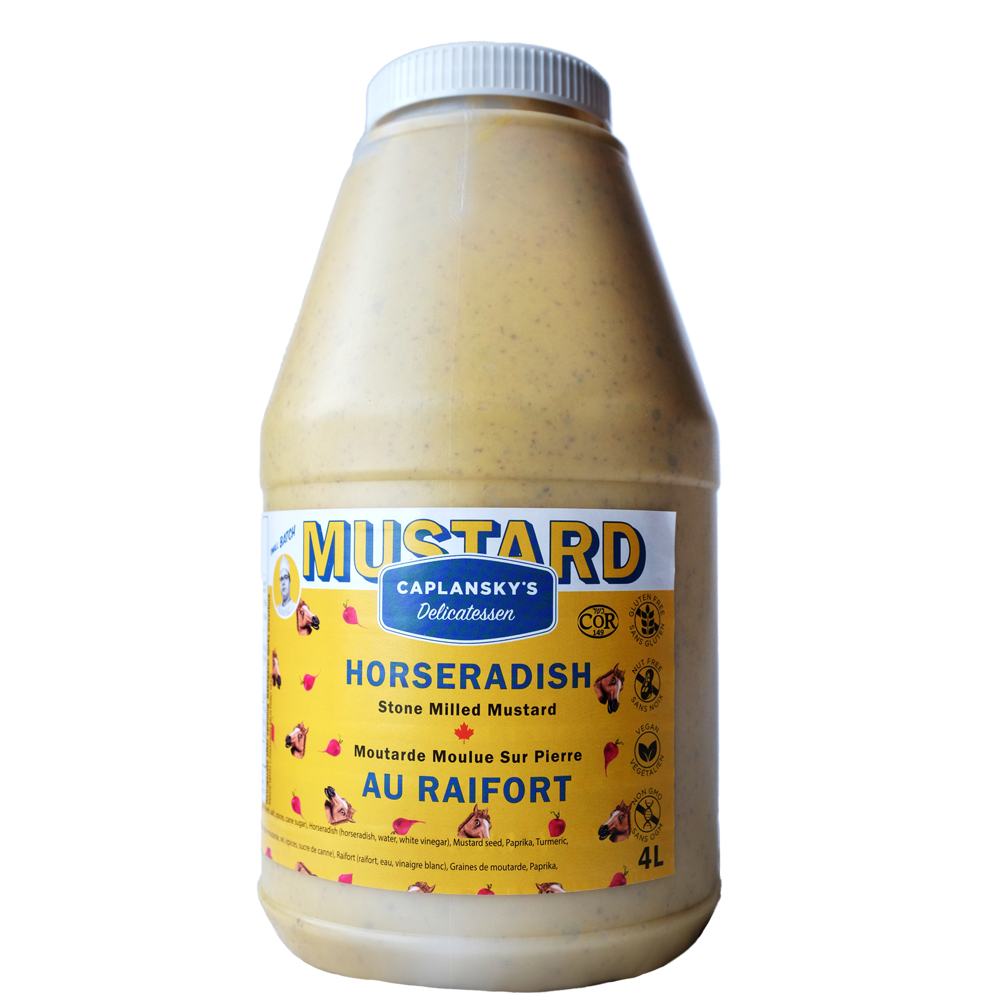 Caplansky's Deli Mustard – wholesale Mustard – Caplansky's Deli 4L/1 Gal jug Mixed Case4