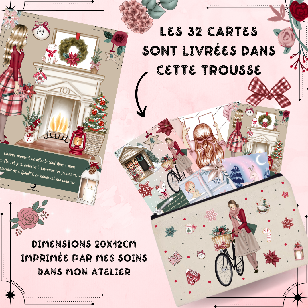 Les Moonettes - Venta al por mayor Cartas del tarot - Cartas de afirmaciones positivas para invierno acogedor (32 cartas)5