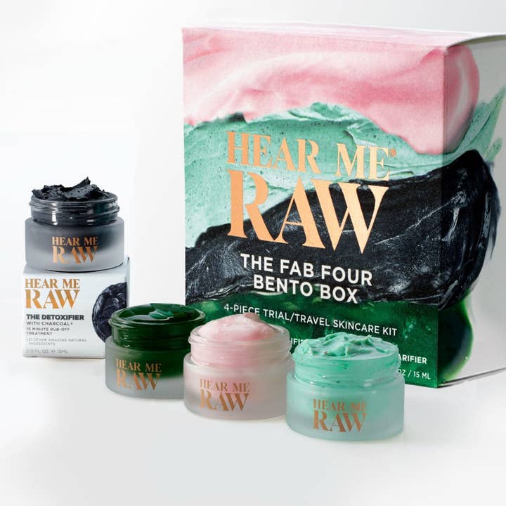 HEAR ME RAW – wholesale Ansiktsmasker – Bento Box 4-delat Trial/Reseset - 0,5 fl oz6