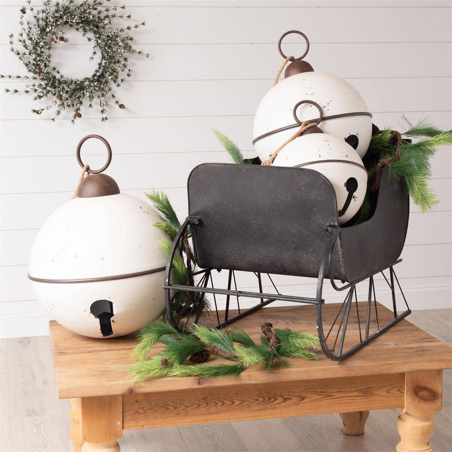 Audrey's Home & Gift - Wholesale Christmas Decoration - Jumbo White Jingle Bells (Set Of 03)1