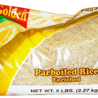 Hudson Meat Company - Wholesale Rice - RICE PARBOILED LONG GRAIN BAG 5# - GOLDEN