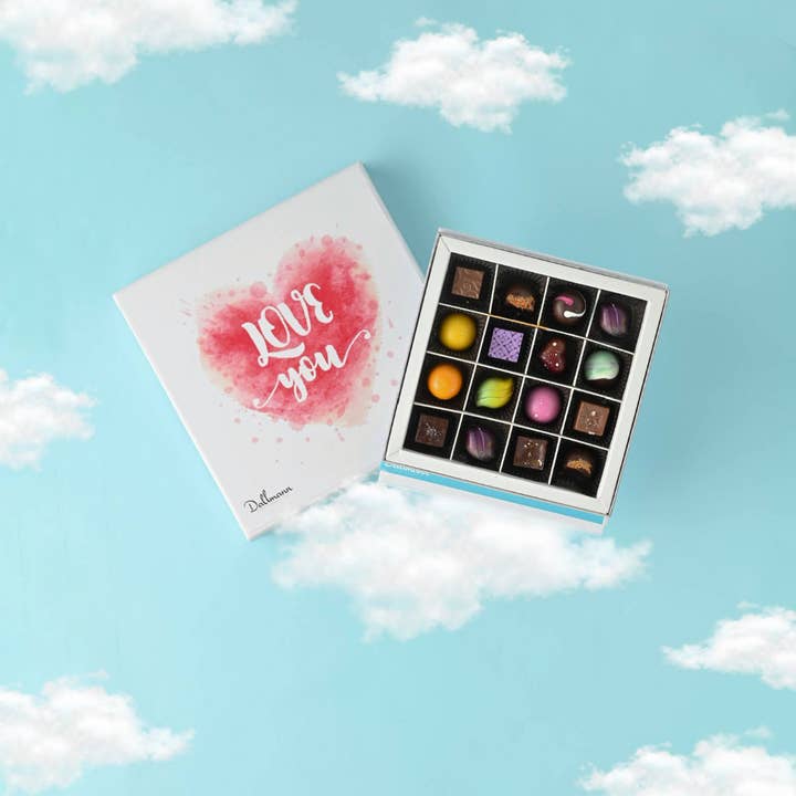 16 Piece 'I Love You' Chocolate Gift Box for wholesale by Dallmann Confections Inc
