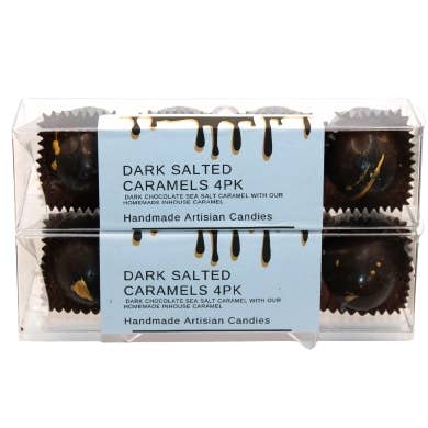 Dark Salted Caramels for wholesale by Sinful Sweets Chocolate Company