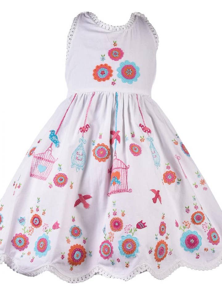 Folk emb klänning för wholesale av Cotton Kids