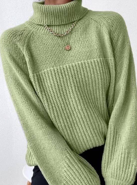 Miss Sparkling – wholesale Knitted jumper – Women′s – Knit turtleneck sweater1