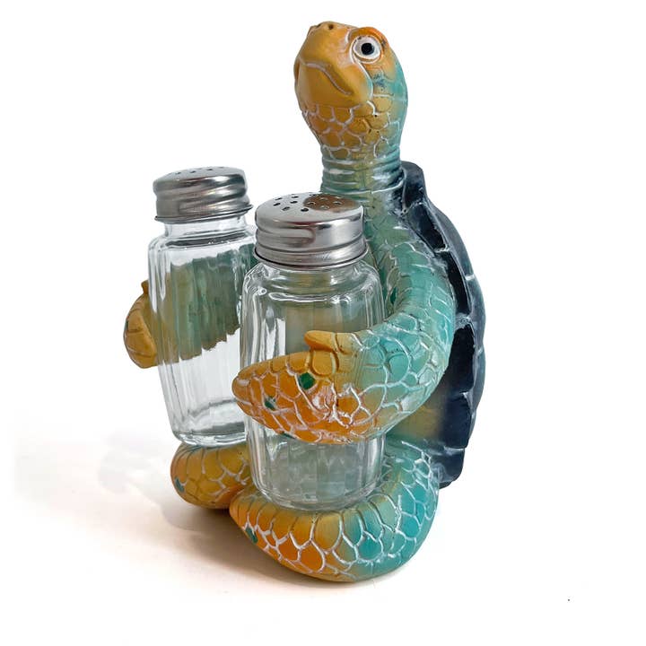 Liffy - Wholesale Salt & Pepper Shaker Set - Sea Turtle Salt and Pepper Shaker Holder Ocean Kitchen Decor8