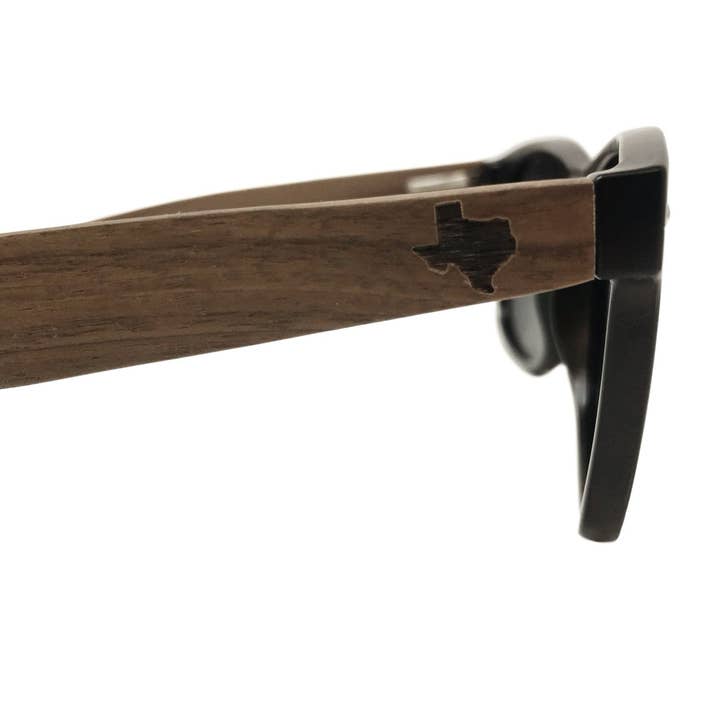 State of Texas Classic Black Walnut Sunglasses for wholesale by WearWood