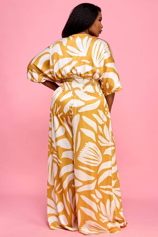 Namatt Design - Wholesale Jumpsuit - Women's - Plus Front Zip Elastic Back Wide Palazzo Jumpsuit\3