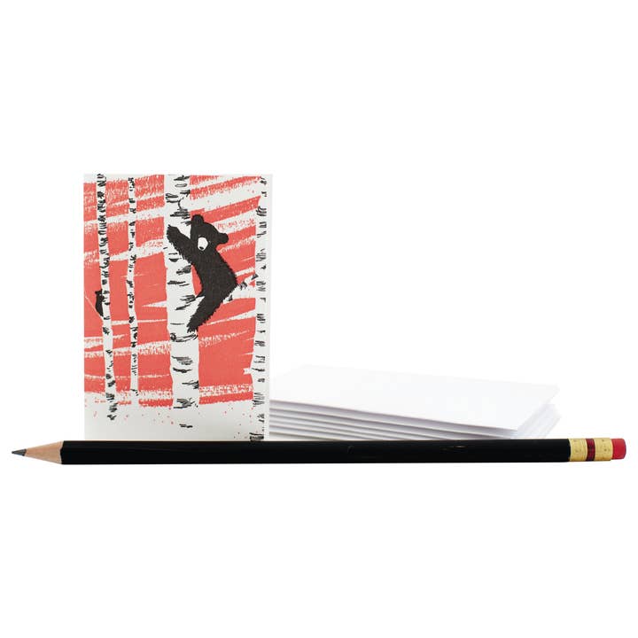 Mini-bjørne klatrer i træer indhegning kort (e.b. goodale) for engroshandel hos Smudge Ink